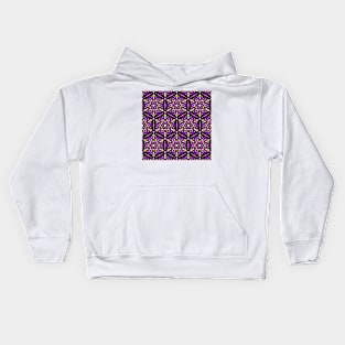 Violet Hexagon Pattern Kids Hoodie